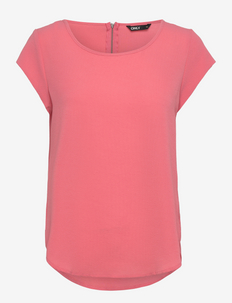 ONLVIC S/S SOLID TOP PTM - blouses met korte mouwen - tea rose