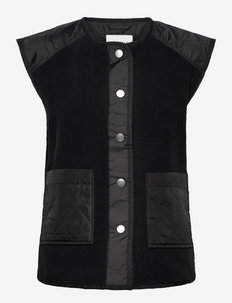 ONLLINDSEY TEDDY MIX WAISTCOAT CC OTW - down- & padded jackets - black