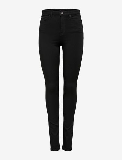 ONLFOREVER BLACK LIFE HW SK SOO796C NOOS - džinsa bikses ar šaurām starām - black denim
