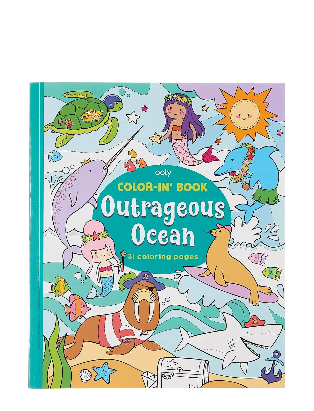Ooly Colouring Book - Outrageous Ocean, One Size, Multi/patterned, Tegning > Malebøger Og Håndarbejdsbøger, Børn