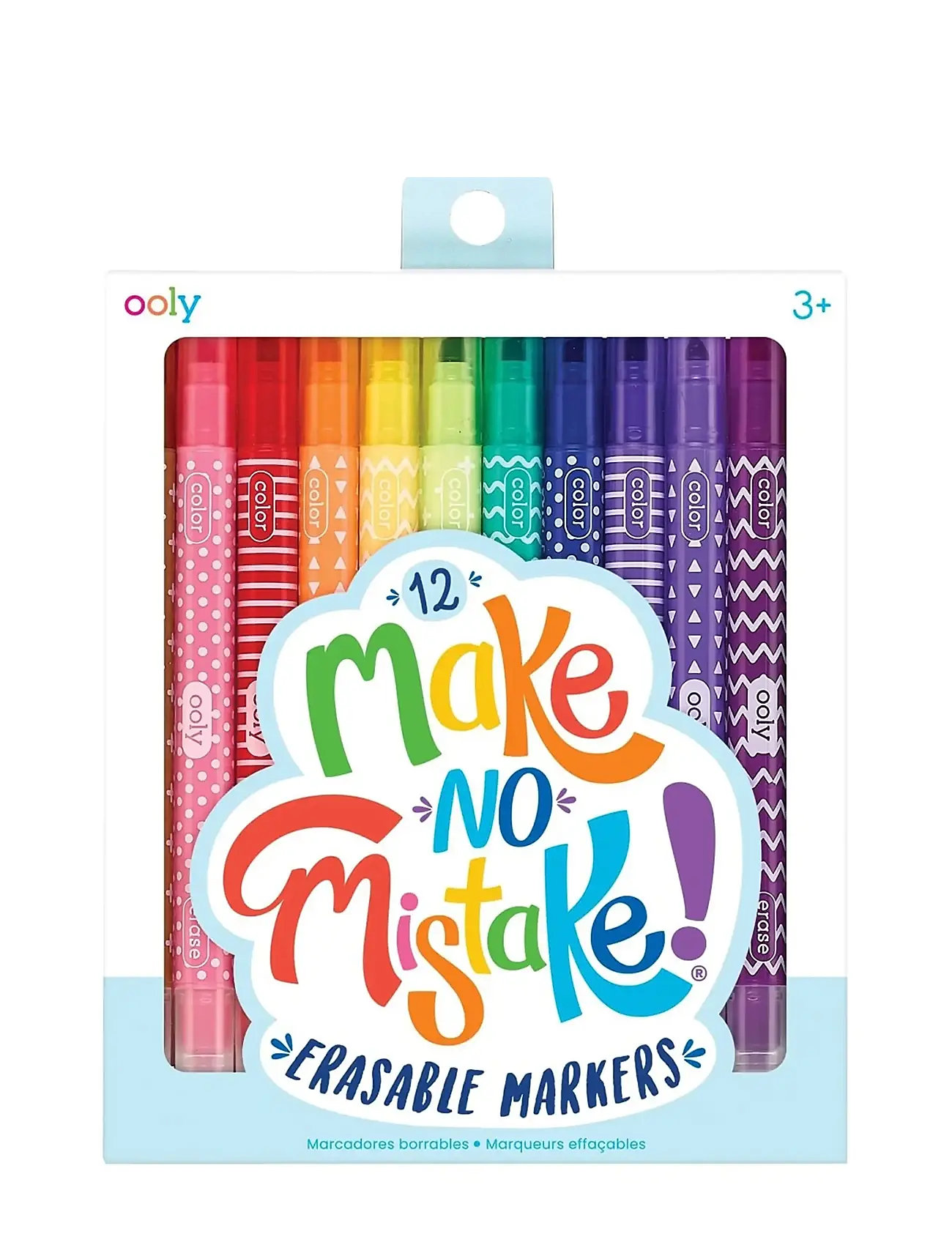 Ooly Markers 12 Pcs - Erasable - Make No Mistake, One Size, Multi/patterned, Drawing > Pencils, Børn
