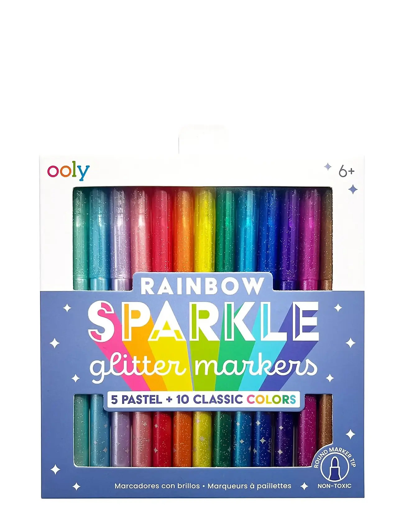 Ooly Markers 15 Pcs - Rainbow Sparkle Glitter, One Size, Multi/patterned, Drawing > Pencils, Børn