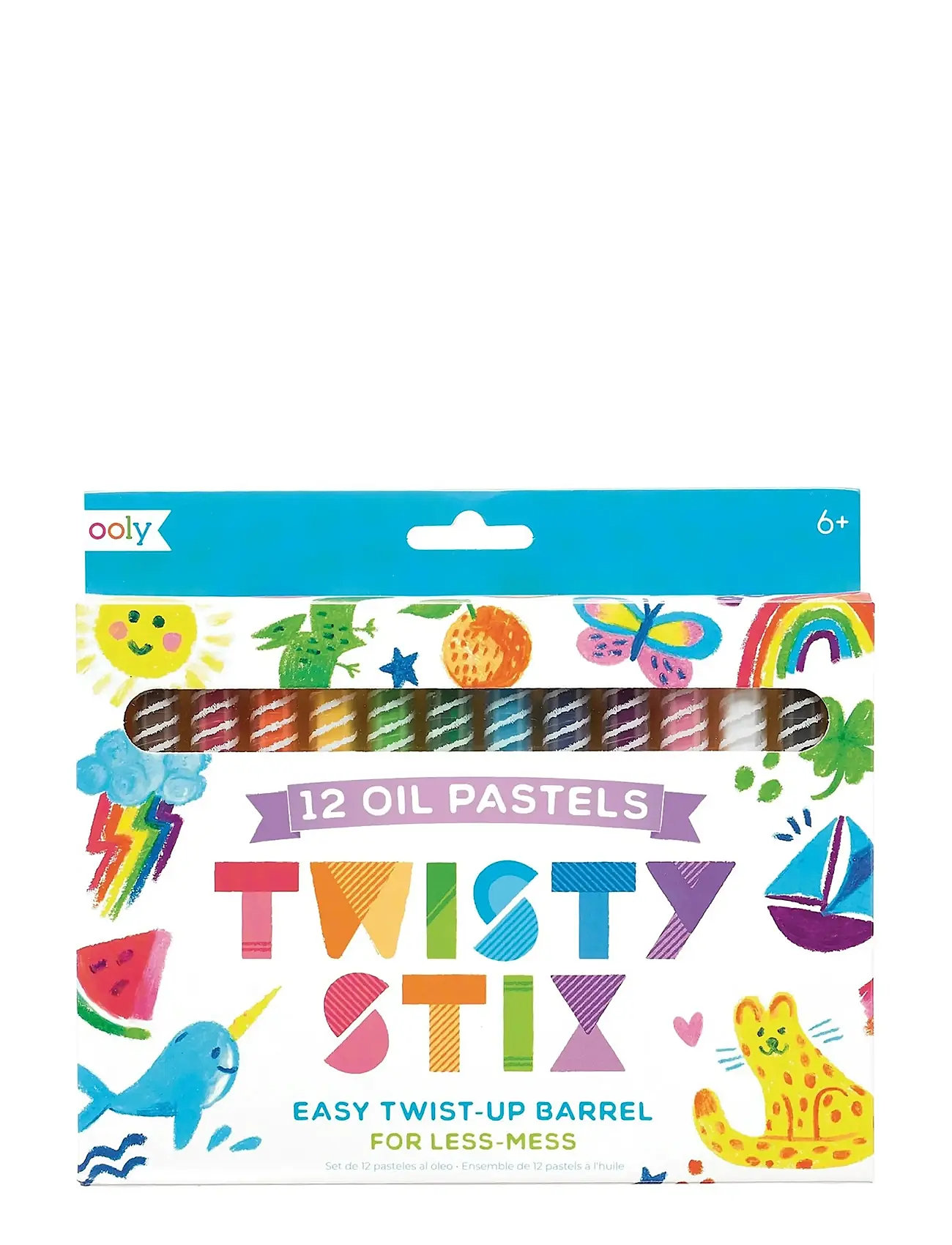 Ooly Oil Pastels 12 Pcs - Twisty Stix, One Size, Multi/patterned, Drawing > Pencils, Børn