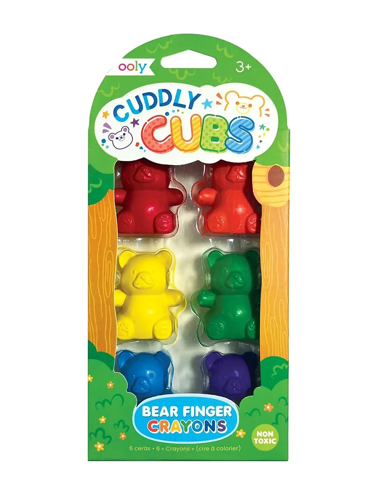 Ooly Crayons 6 Pcs - Cuddly Cubs Bear, One Size, Multi/patterned, Drawing > Pencils, Børn