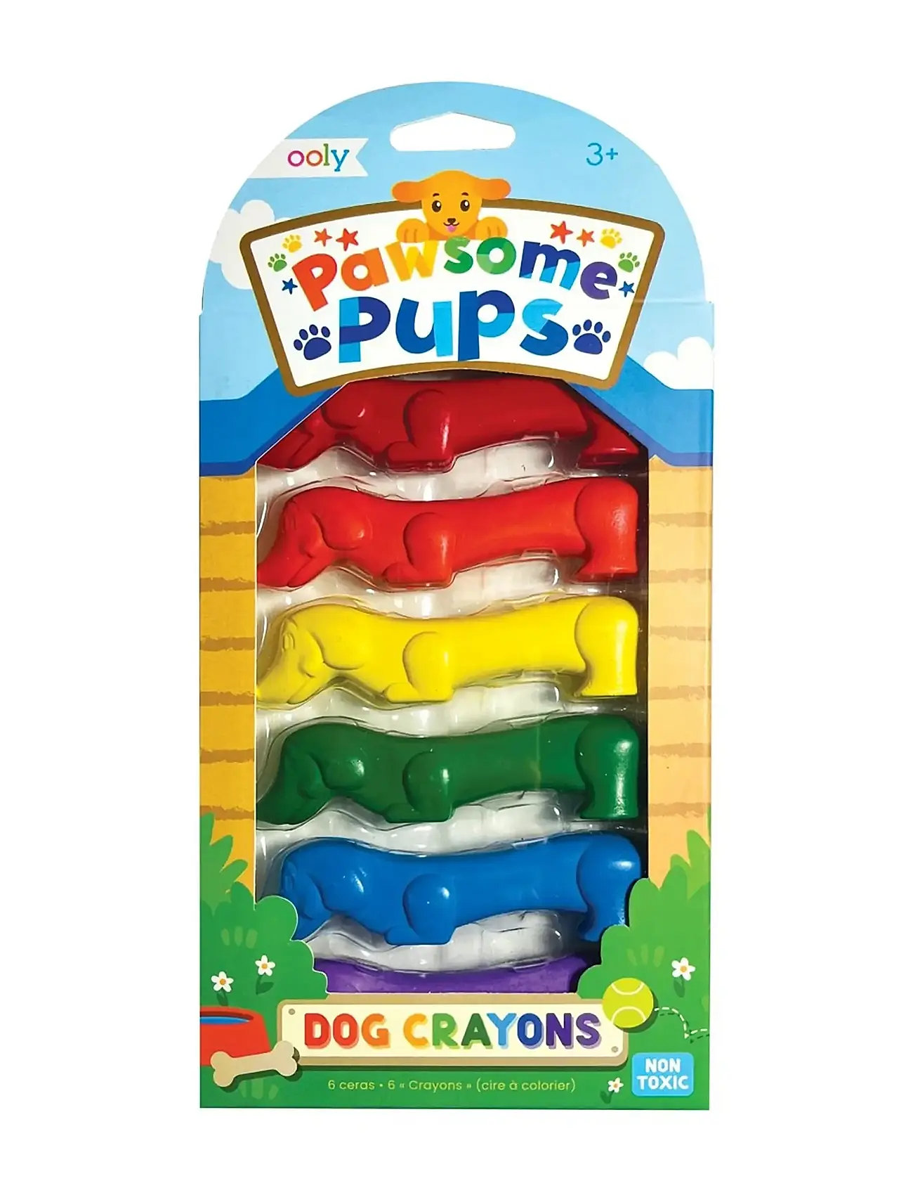 Ooly Crayons 6 Pcs - Pawsome Pups, One Size, Red, Drawing > Pencils, Børn
