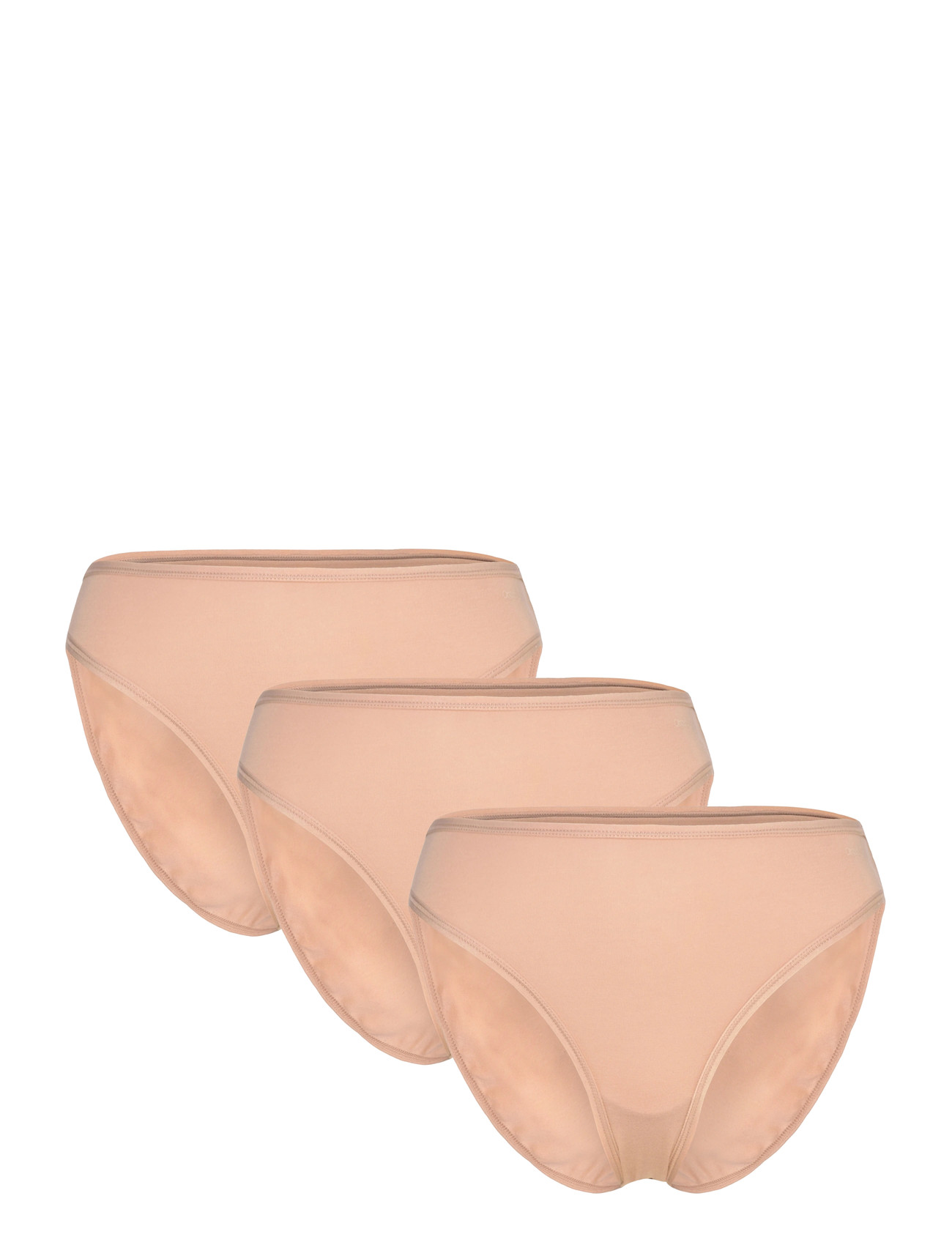 Organic Basics Core High-Leg Briefs 3-Pack, M, Beige, Trusser > Trusser, Dame