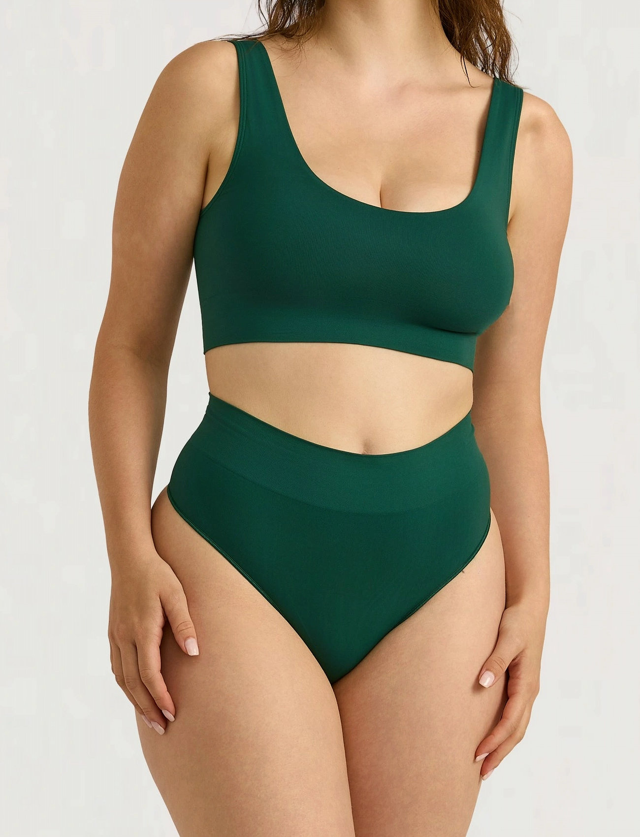 Organic Basics Smooth Thong, S, Green, Trusser > G-Streng, Dame