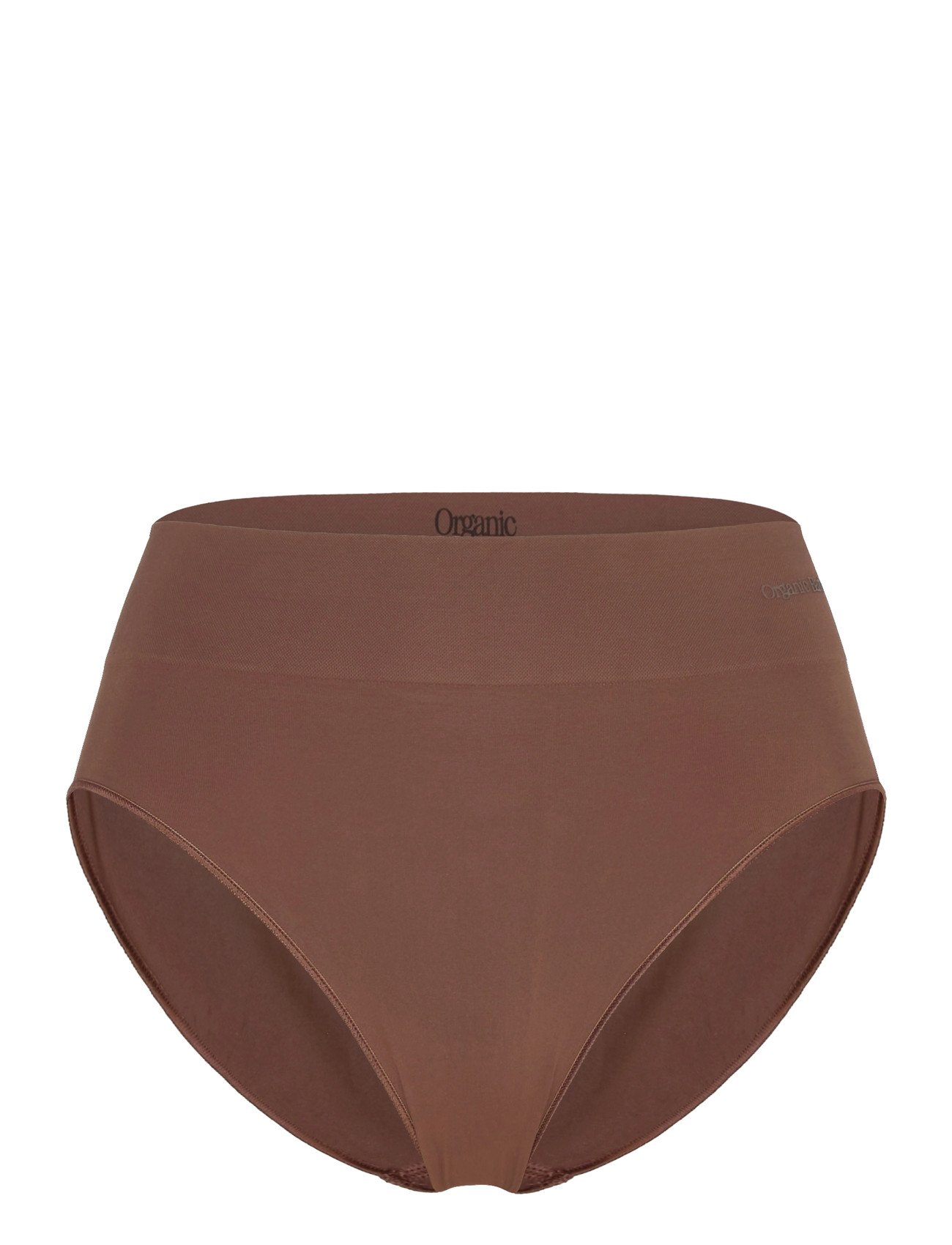 Organic Basics Smooth High-Leg Briefs, S, Brown, Trusser > Trusser, Dame