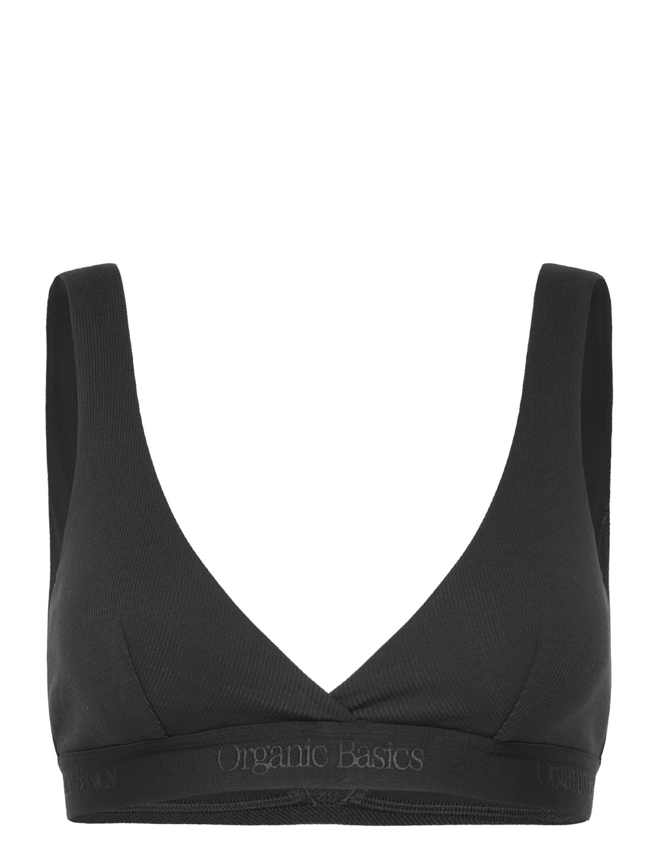 ORGANIC BASICS Core Rib Plunge Bralette Schwarz - L - Damen
