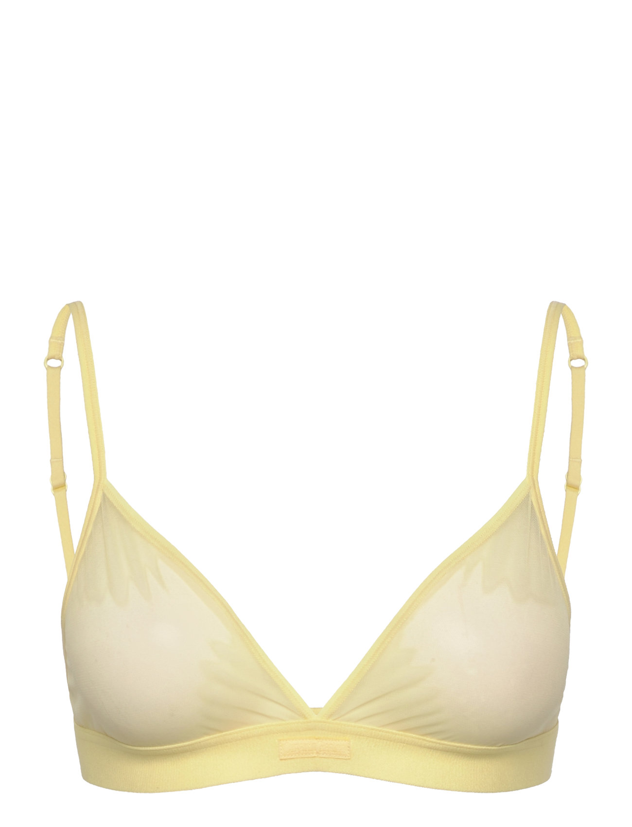 Mesh Triangle Bralette Lingerie Bras & Tops Soft Bras Bralette Yellow Organic Basics