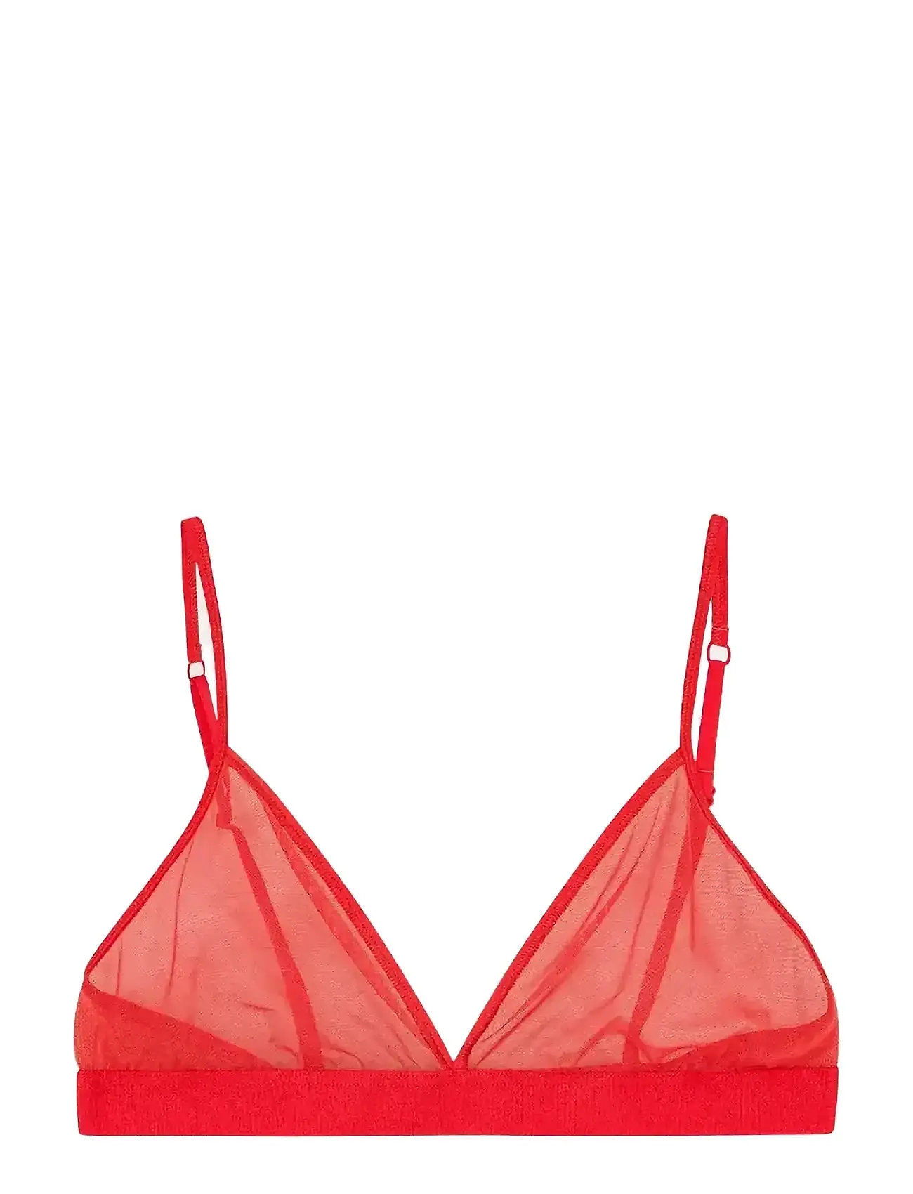 ORGANIC BASICS Mesh Triangle Bralette Rot - S - Damen
