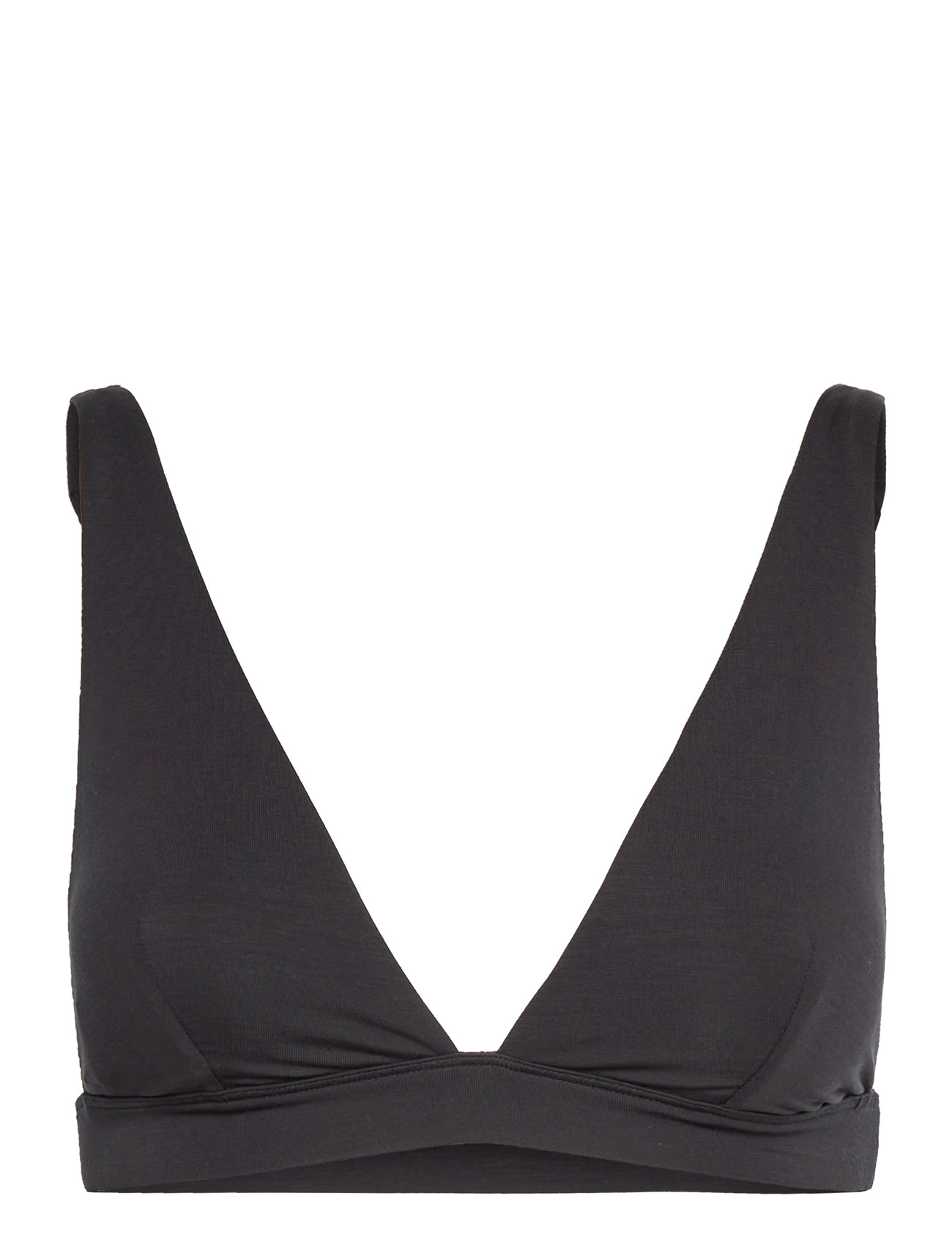 ORGANIC BASICS Soft Touch Veil Plunge Bralette Schwarz - M - Damen