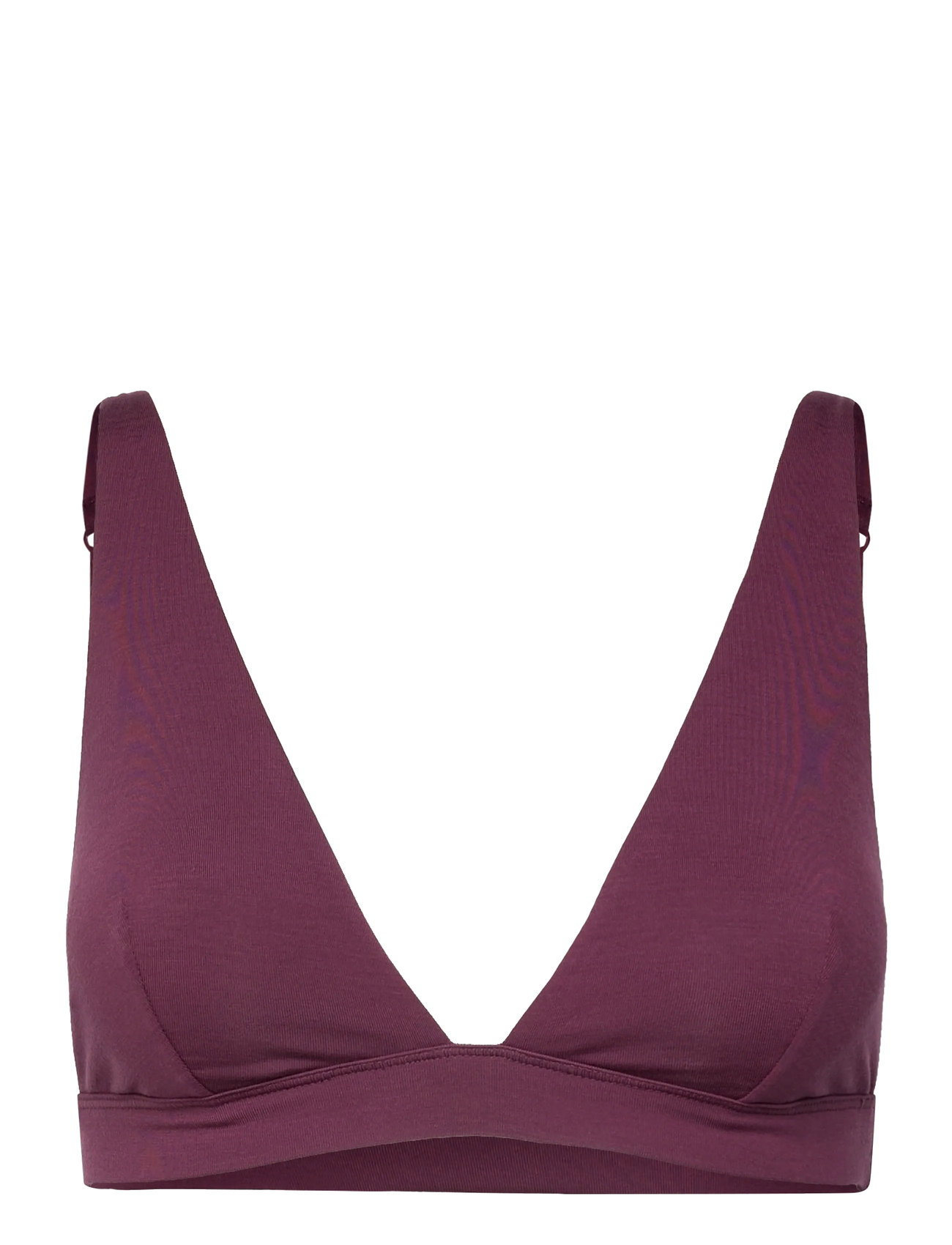 ORGANIC BASICS Soft Touch Veil Plunge Bralette Burgundy - M - Damen