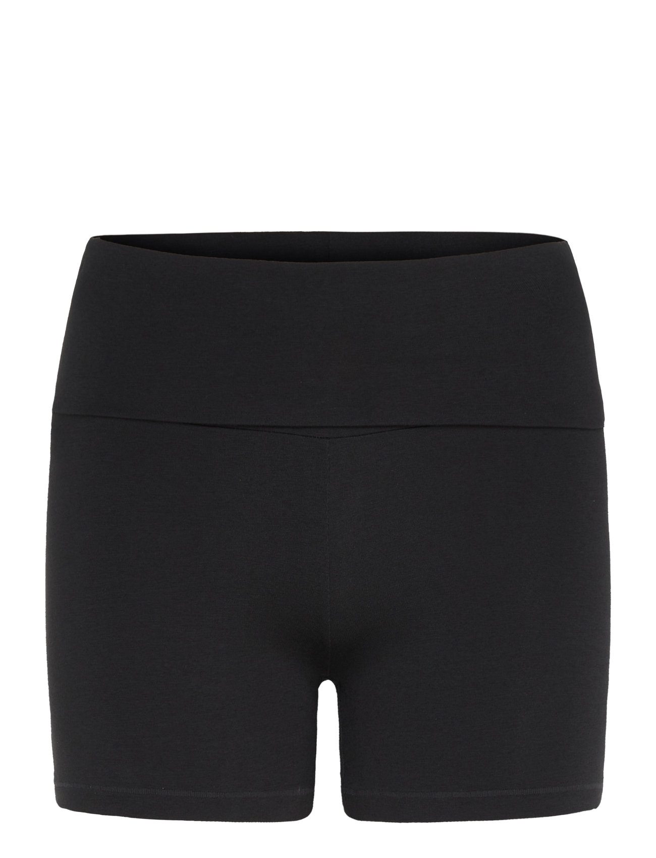 Flex Foldover Shorts Shorts Black Organic Basics