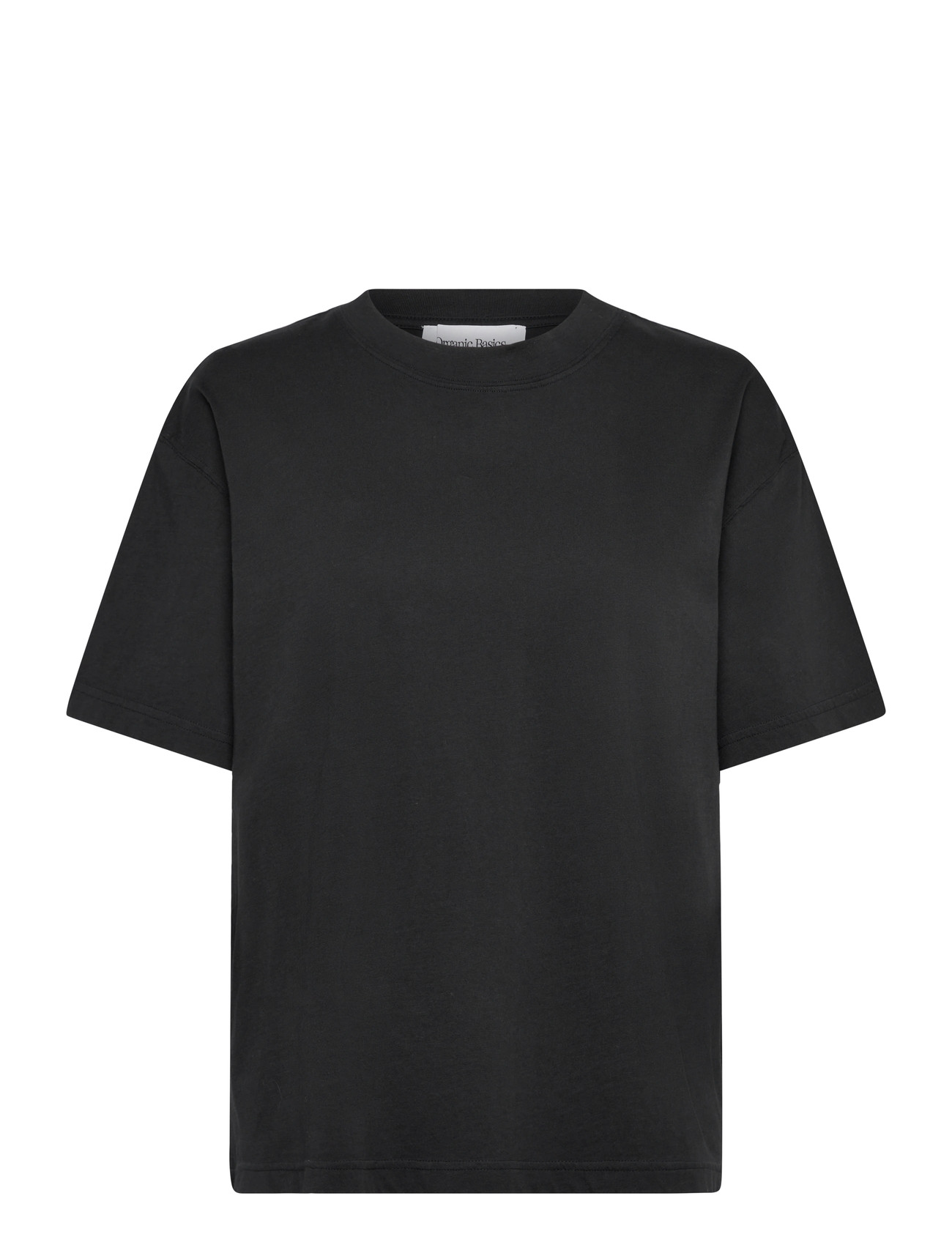 Organic Basics True Boxy Tee, XL, Black, T-Shirts & Toppe > Kortærmede, Dame