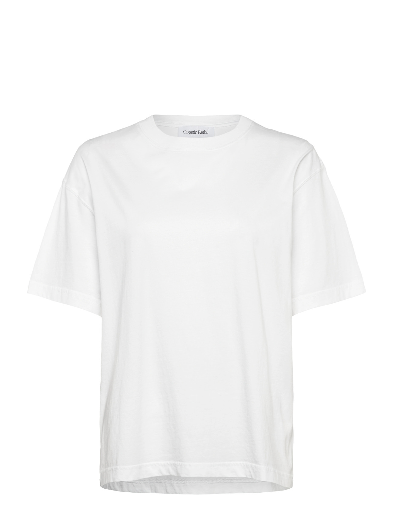 Organic Basics True Boxy Tee, L, White, T-Shirts & Toppe > Kortærmede, Dame