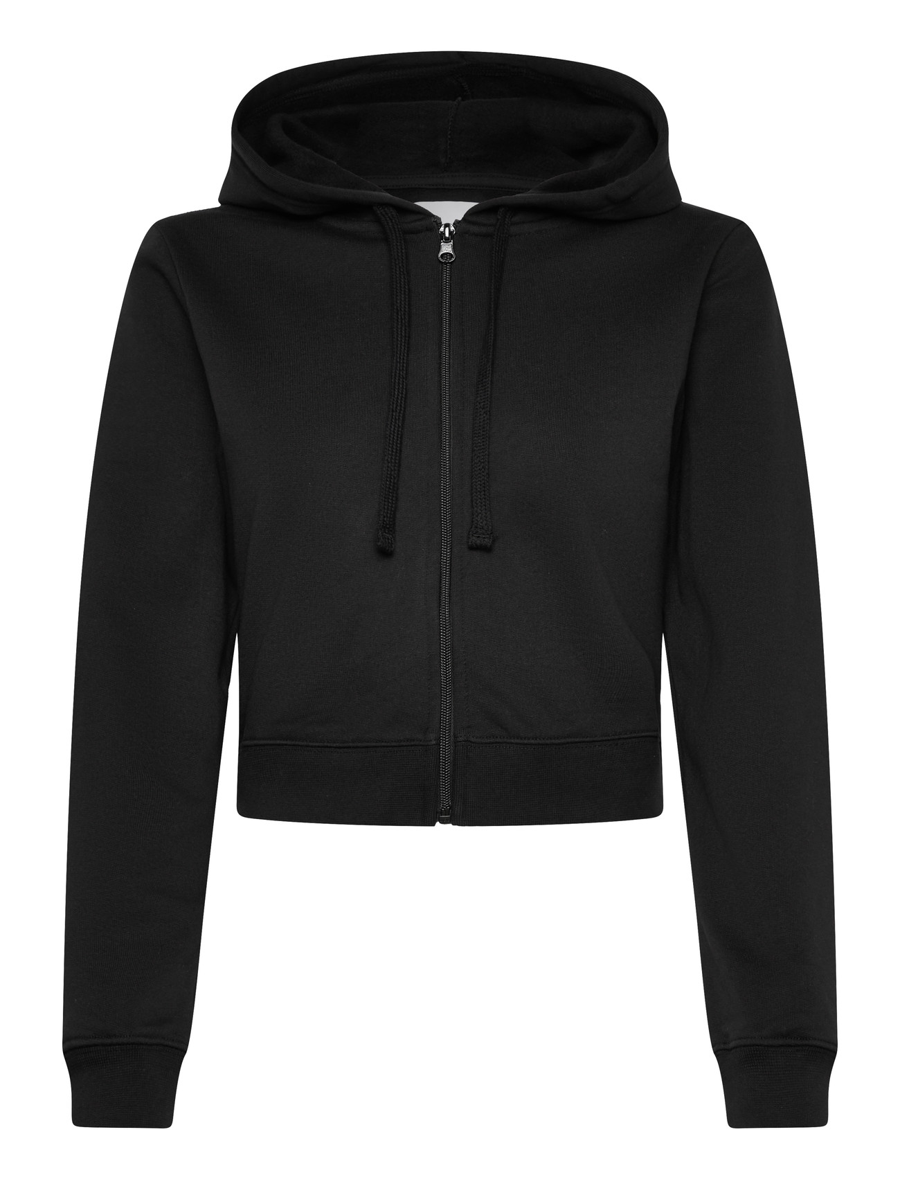 ORGANIC BASICS Weekend Crop Zip Hoodie Schwarz - XS - Damen