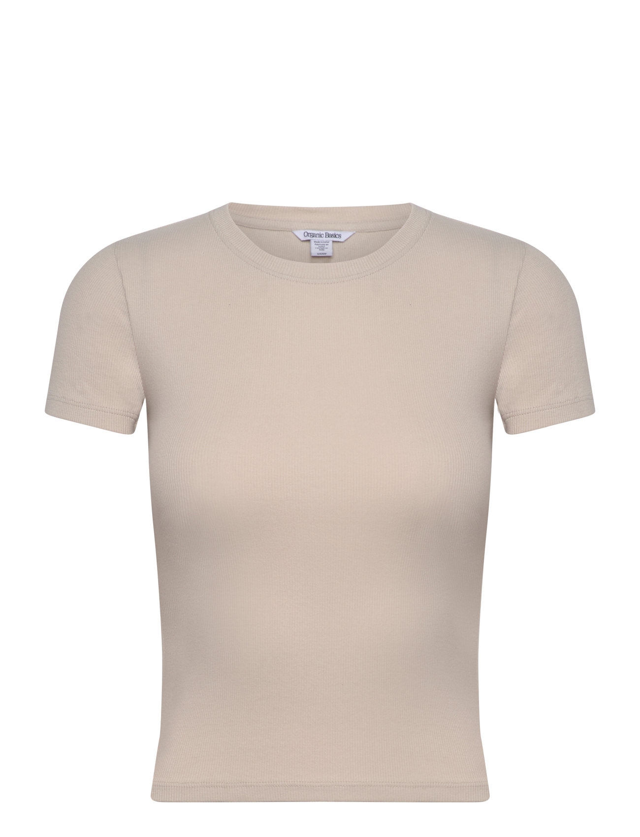ORGANIC BASICS Core Rib Tee Beige - XL - Damen