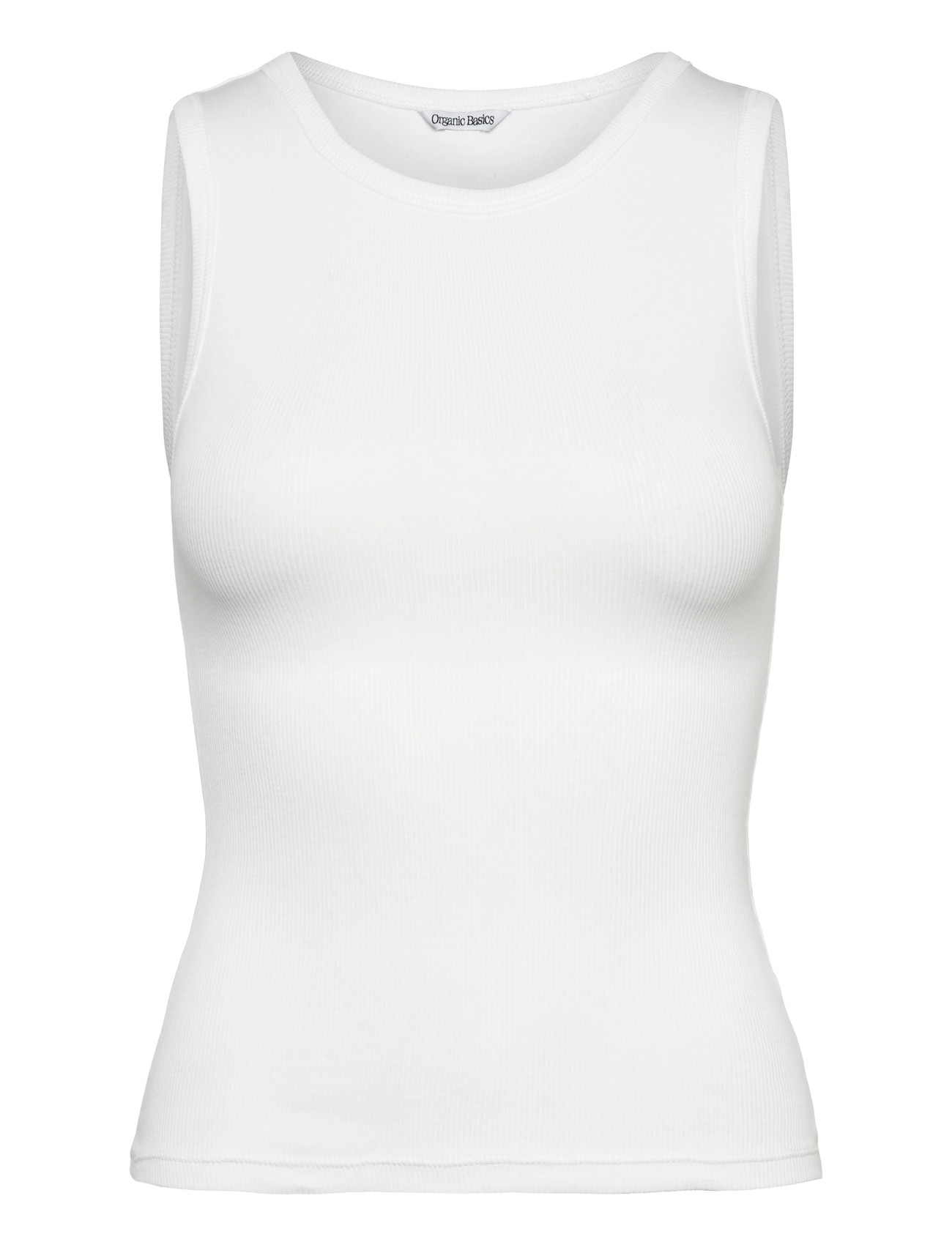 Organic Basics Core Rib Tank Top, L, White, T-Shirts & Toppe > Uden Ærmer, Dame