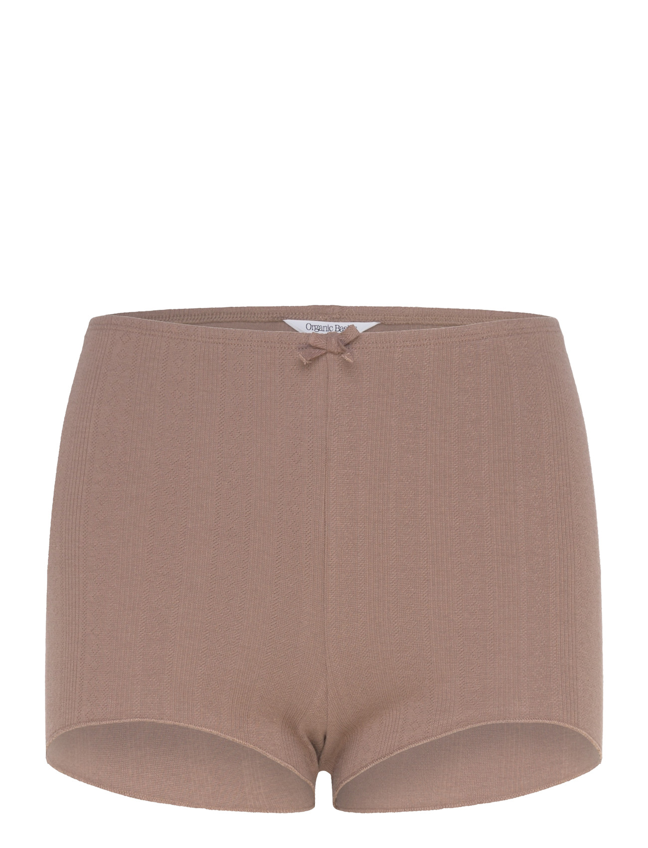 Organic Basics Pointelle Shorts, S, Brown, Nat- Og Opholdstøj > Shorts, Dame