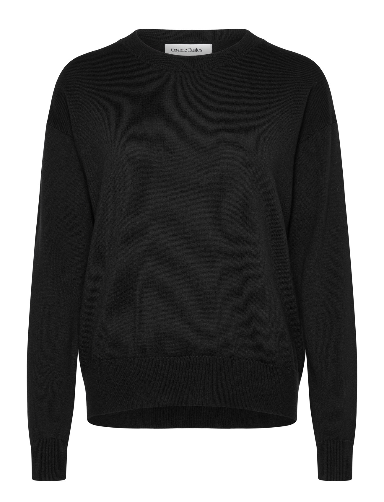 ORGANIC BASICS Soft Knit Boxy Crewneck Pullover Schwarz - S - Damen