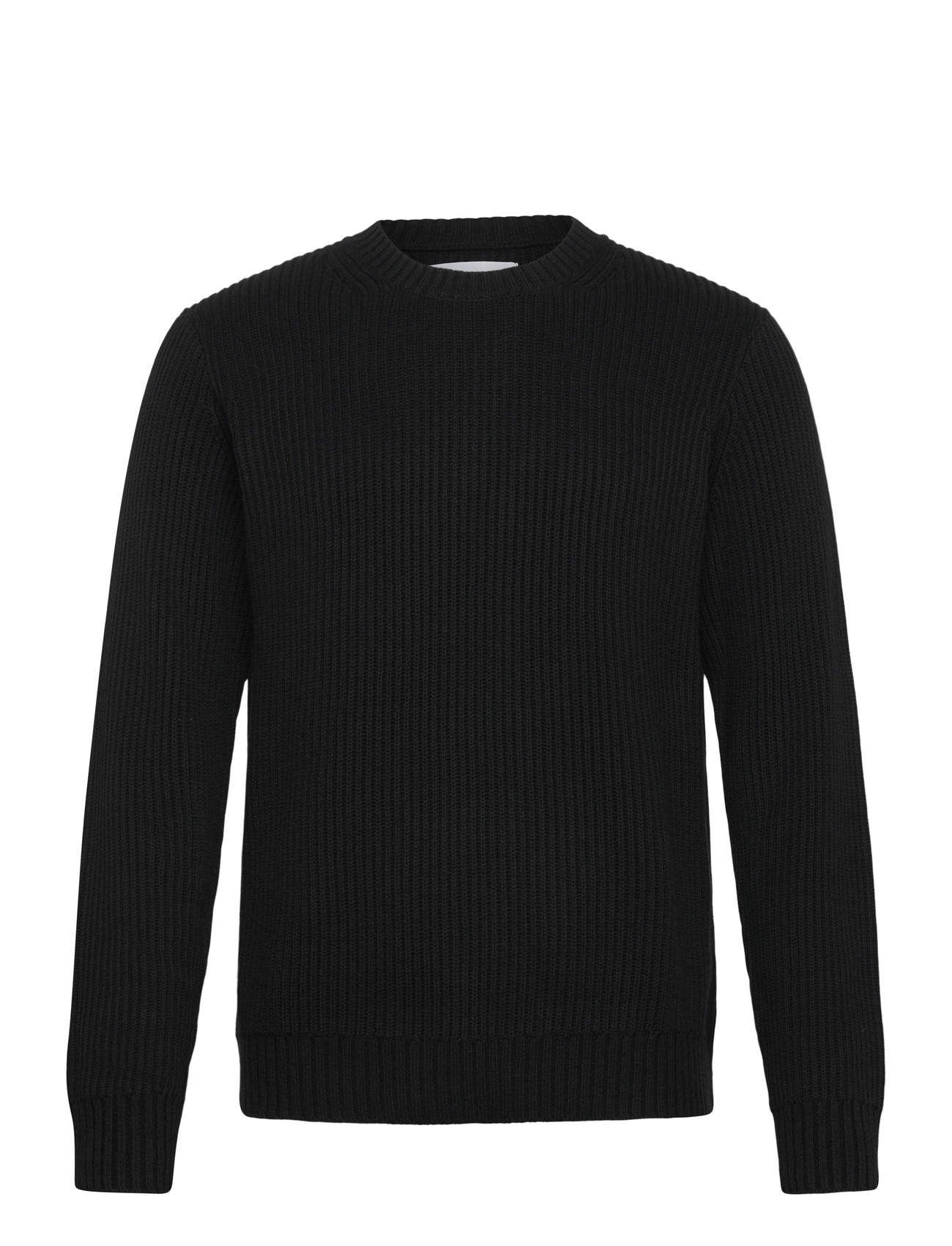 ORGANIC BASICS Soft Knit Chunky Crewneck Pullover Schwarz - XL - Herren