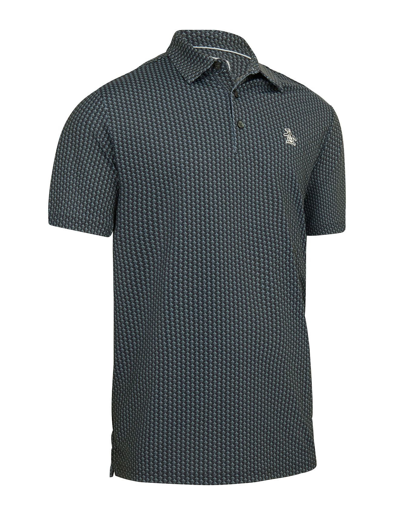 The All-Over Pete Printed Polo Sport Polos Short-sleeved Black Original Penguin Golf