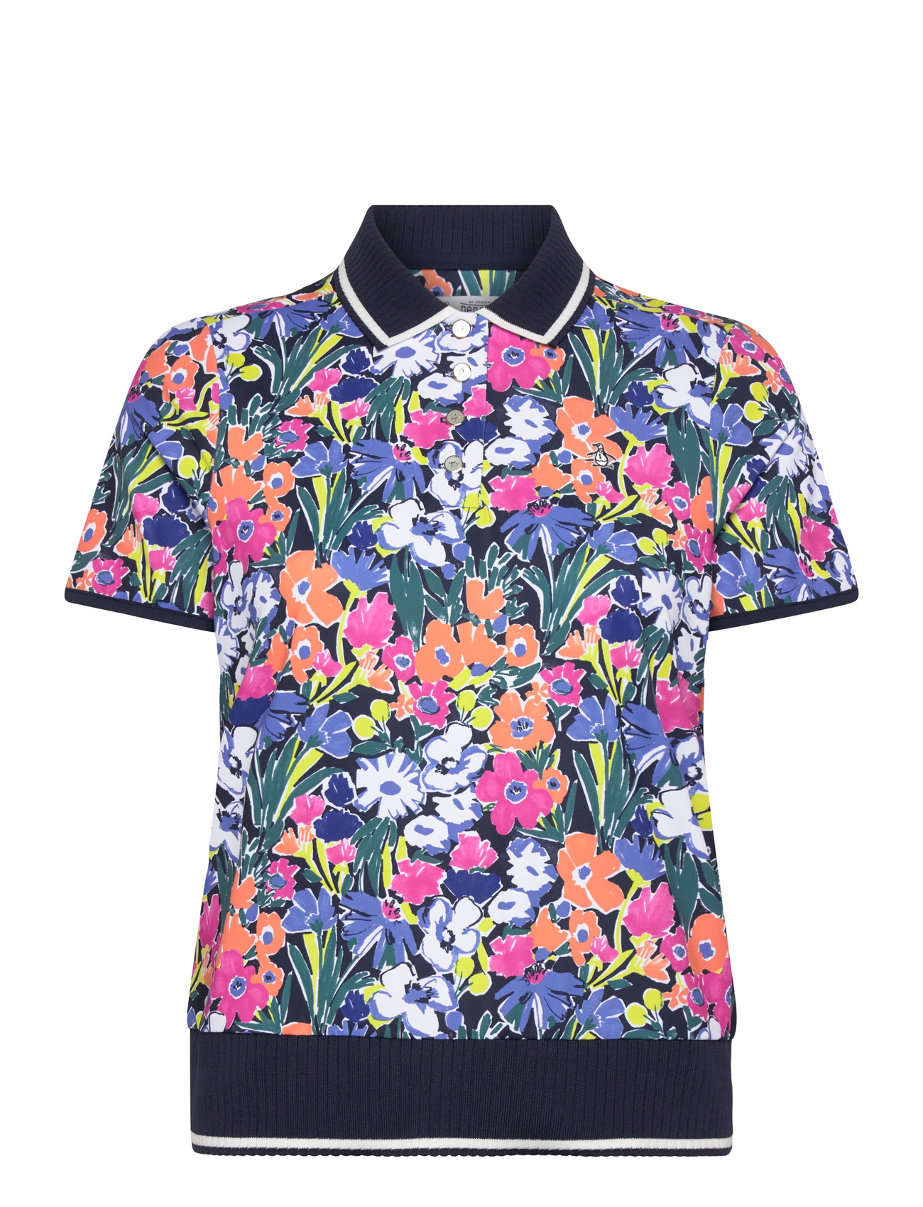 Original Penguin Golf Polo With Scallop Rib, M, Multi/patterned, Sports Overdele & T-shirts > Sport Polos, Dame