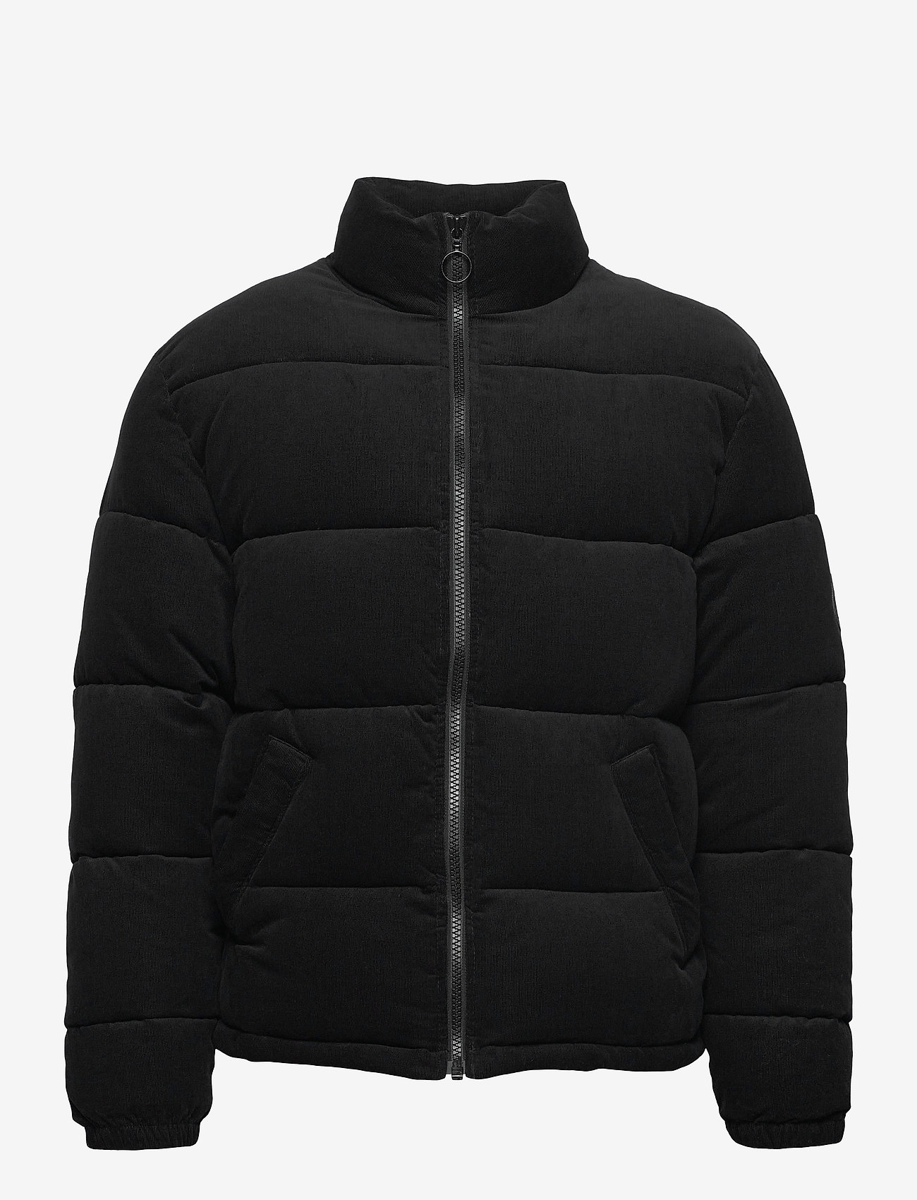 white cord puffer jacket