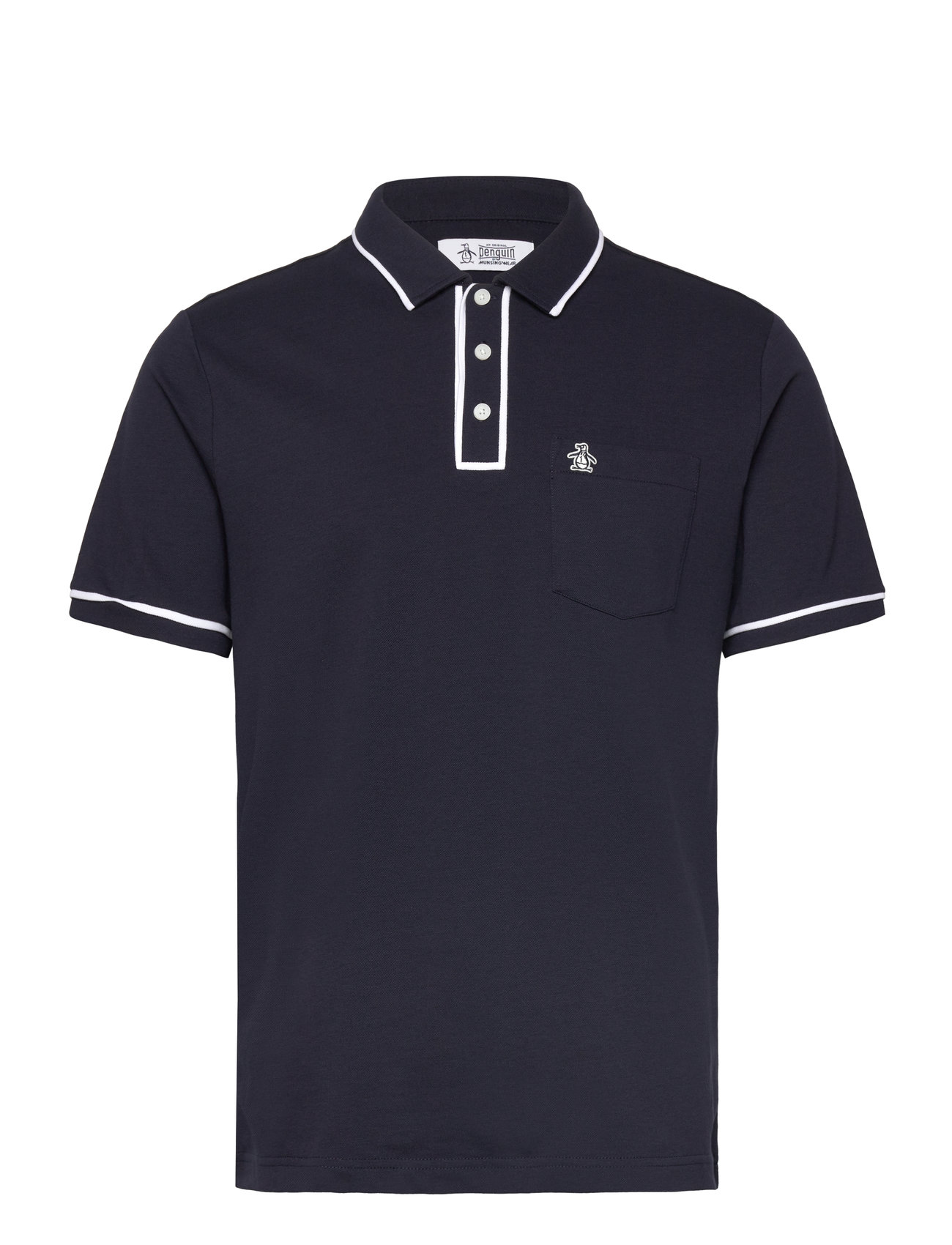 Original Penguin Earl Tncl Piq Sticke, M, Navy, Poloer > Kortærmede, Herre