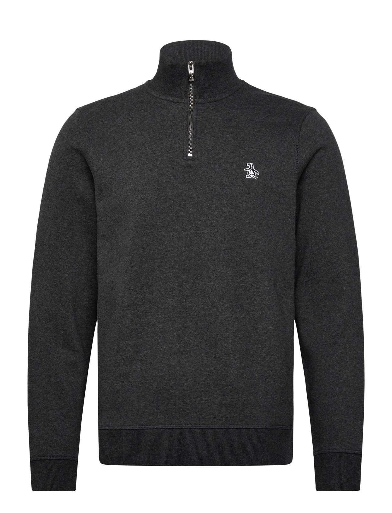 Original Penguin L/S Fleece Quarter Z, XL, Grey, Sweatshirts & Hættetrøjer > Sweatshirts, Herre