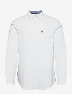 Long Sleeved Cotton Oxford Shirt - peruspaidat - bright white
