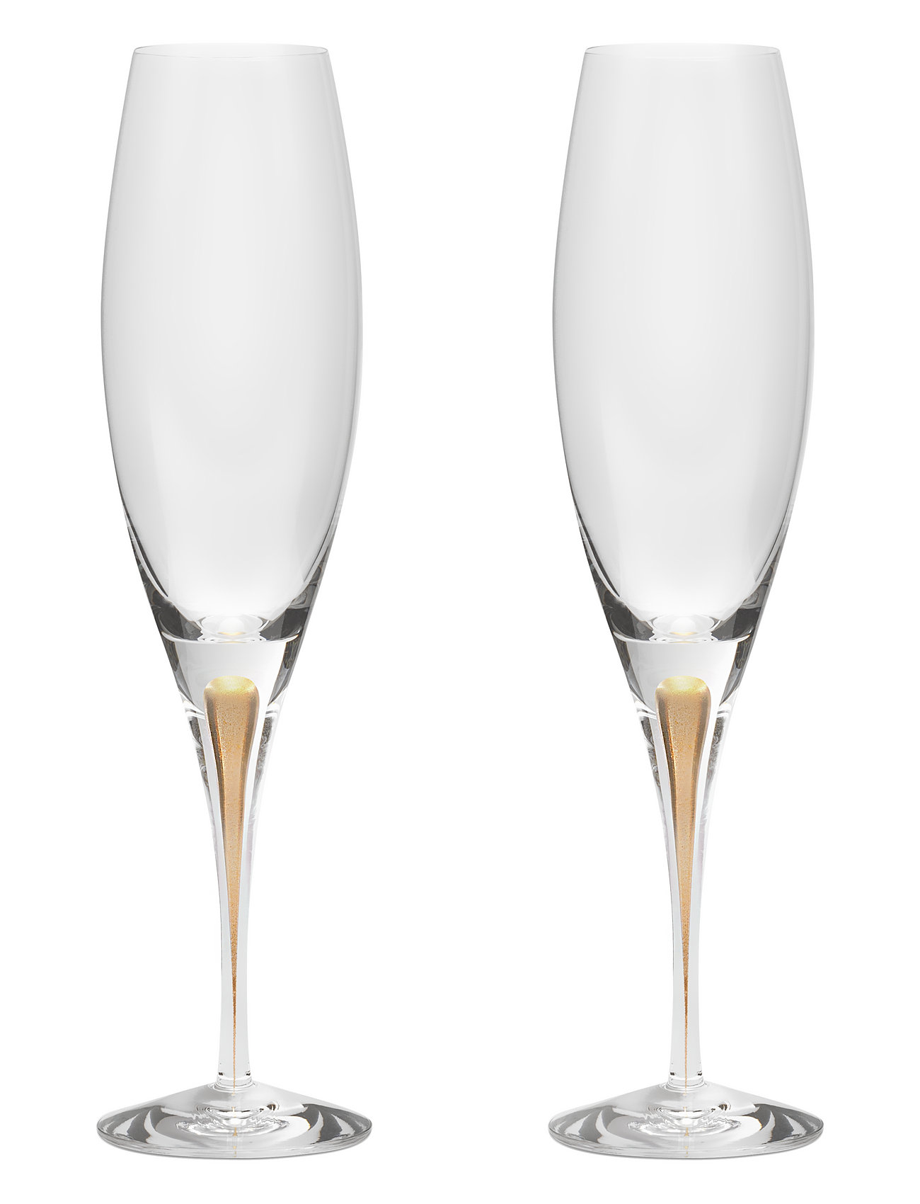 Intermezzo Champagne Glass Gold 2-Pack Orrefors