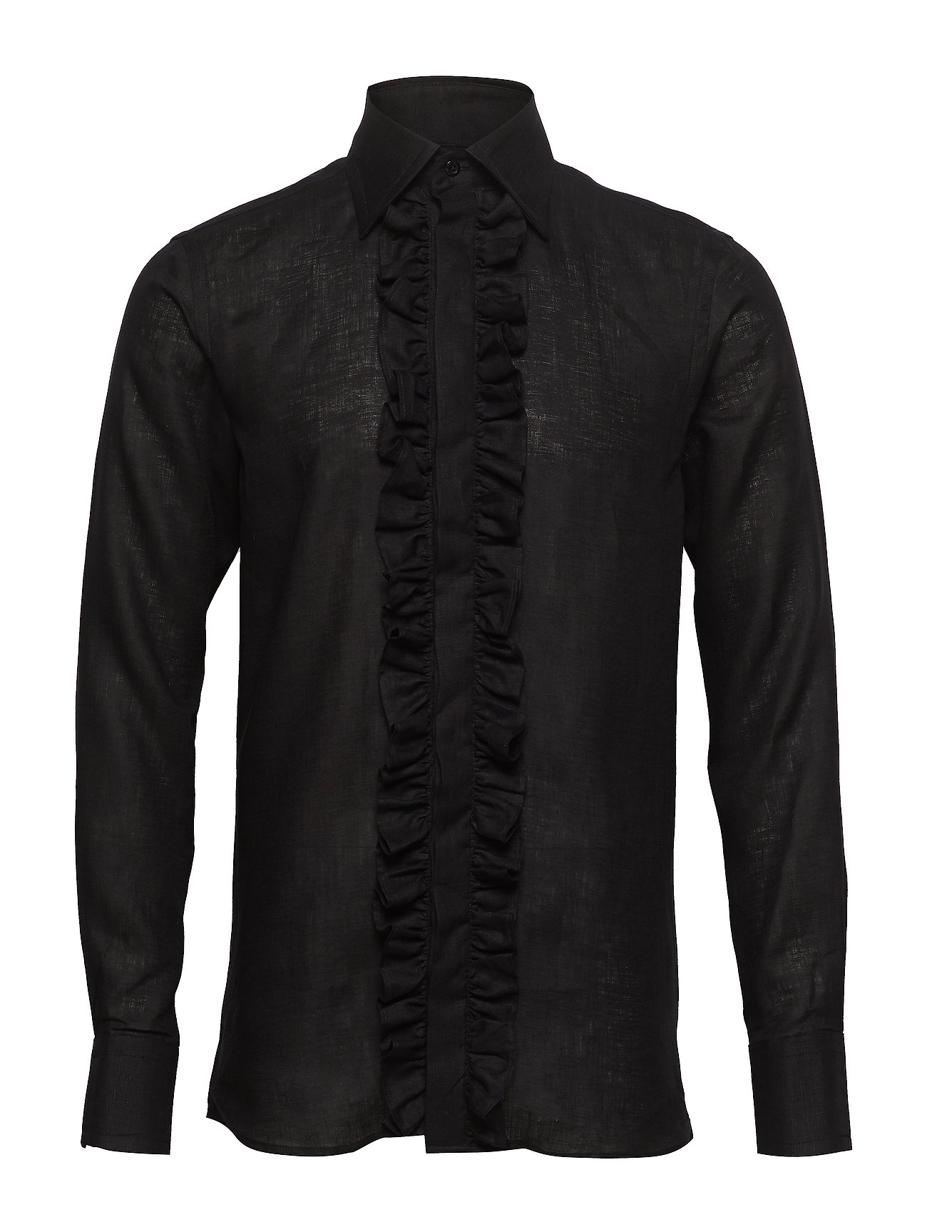 Holme Slim Shirt Net Overhemd Zwart Oscar Jacobson oscar jacobson kopen in de aanbieding