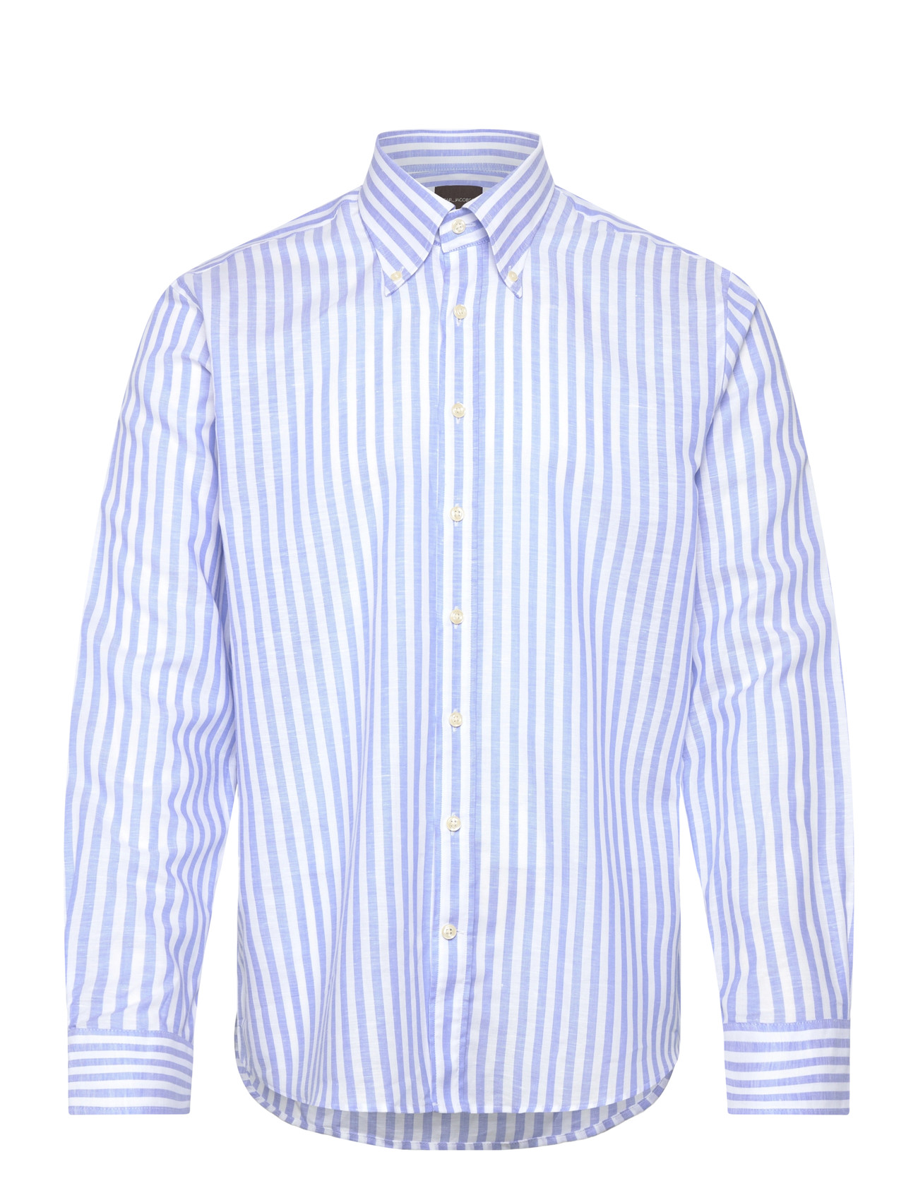 Oscar Jacobson Reg Fit Bd Wide Stripe Shirt, 42, Blue, Skjorter > Business Shirts, Herre