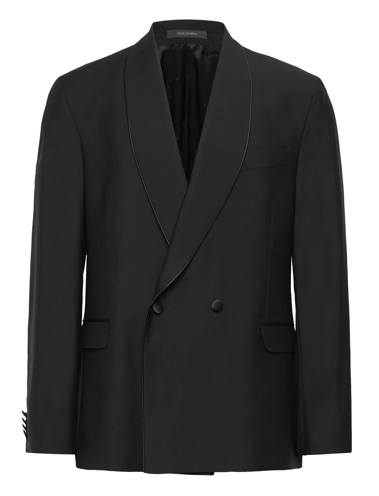 Oscar Jacobson Fattore Piping Blazer, 50, Black, Blazere > Dobbeltradede Blazere, Herre