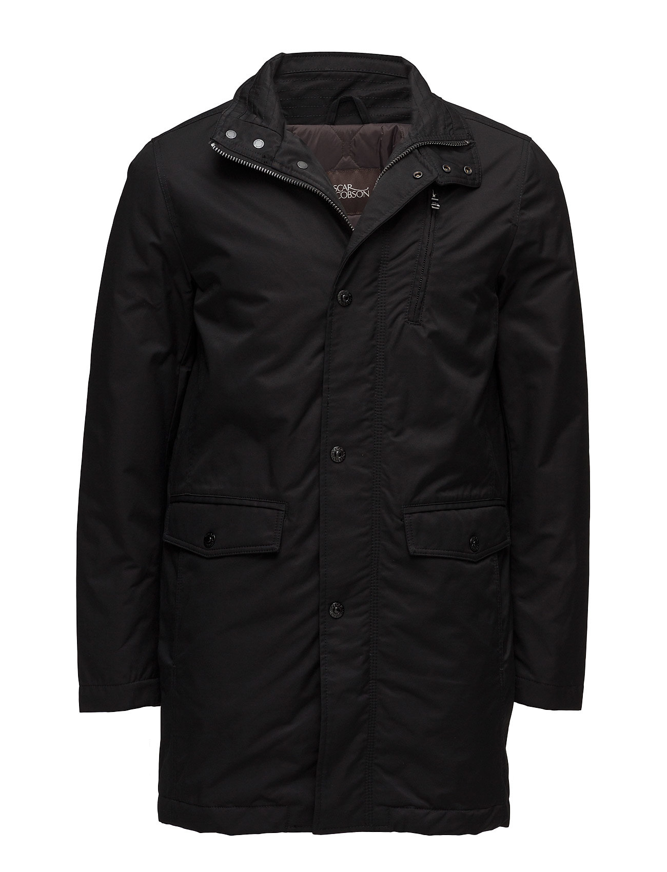 Danton Coat Gevoerd Jack Zwart Oscar Jacobson oscar jacobson kopen in de aanbieding