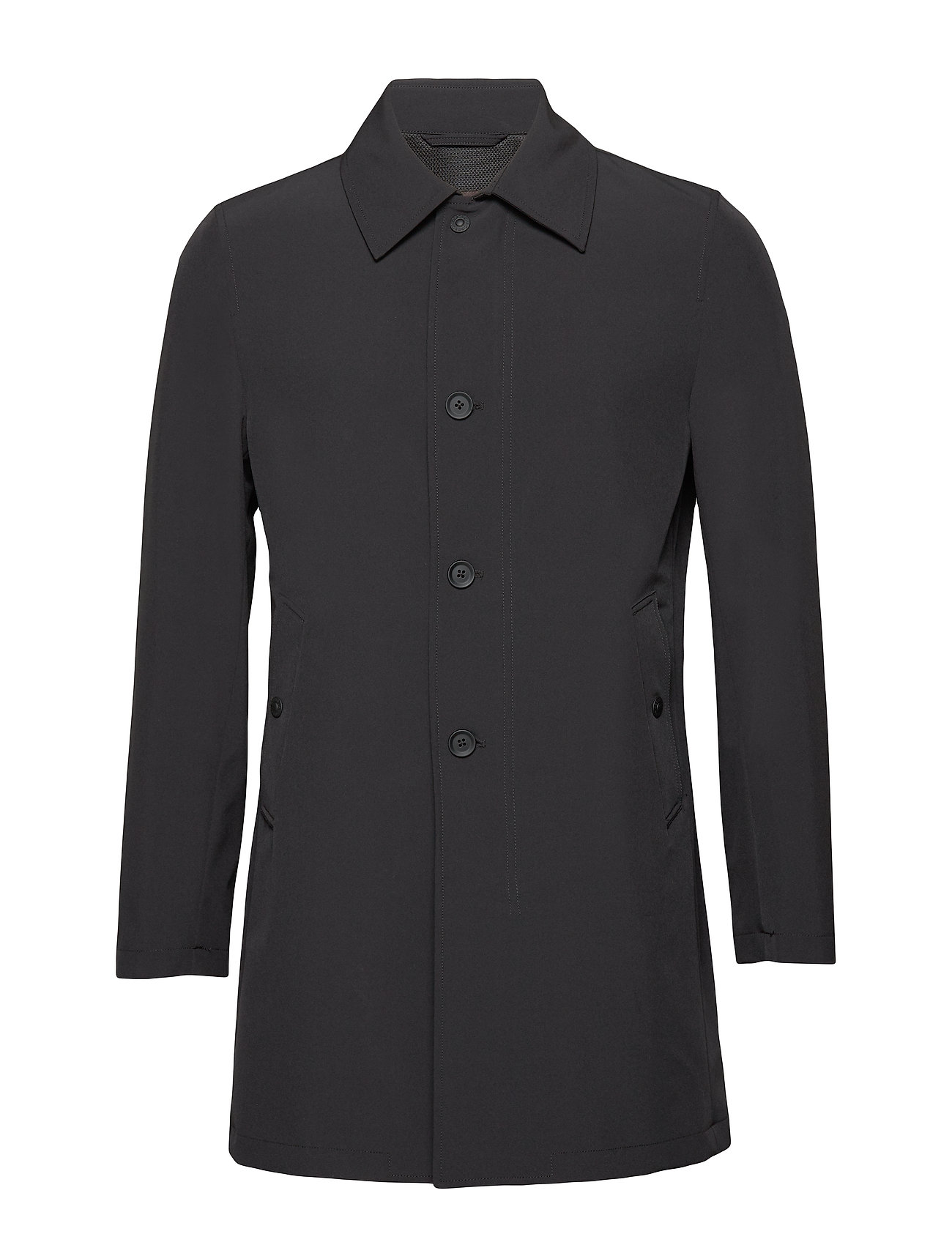 Johnsson Coat Trenchcoat Lange Jas Zwart Oscar Jacobson oscar jacobson kopen in de aanbieding