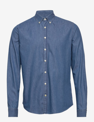 Haldo Slim Shirt Wash - basic shirts - denim blue