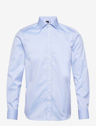 Slim Fit Cut Away Twill Shirt - basic skjortor - light blue