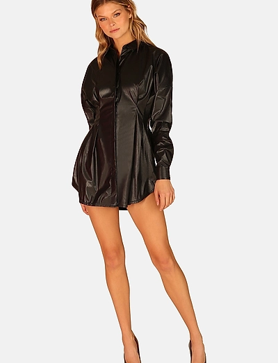 OW Collection Ella Shirt Dress Pu 