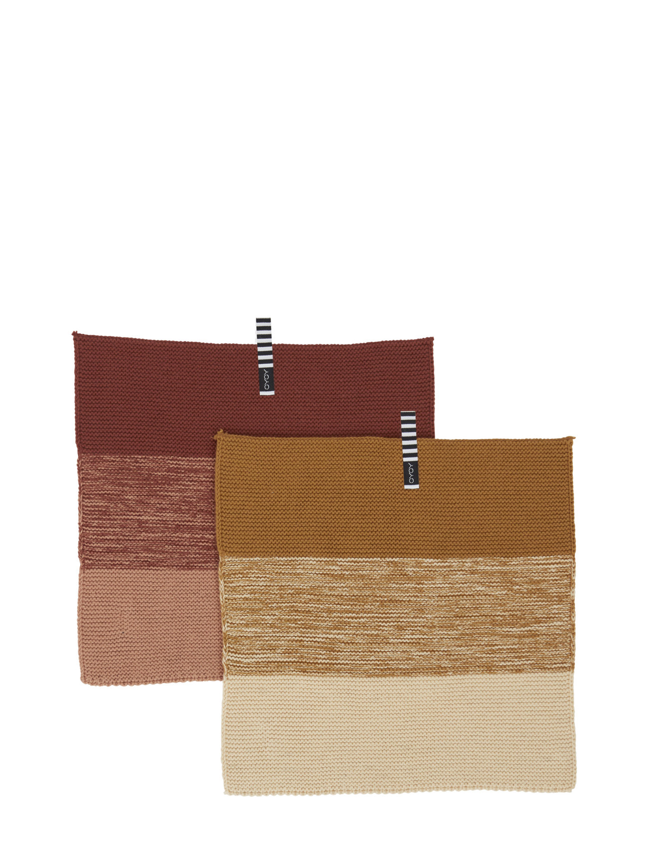Niji Dish Cloth - Pack Of 2 Home Kitchen Wash & Clean Dishes Cloths & Dishbrush Brown OYOY Living Design