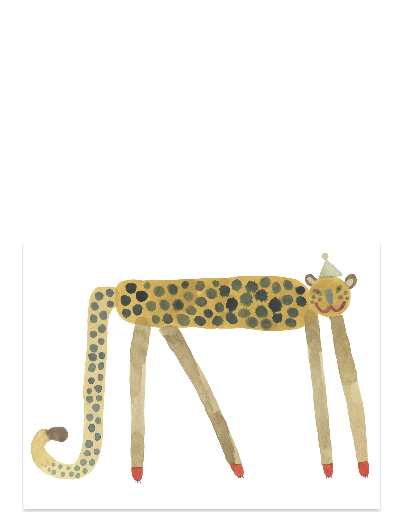 Smiling Leopard Elvis - Poster Home Kids Decor Posters Keltainen OYOY Living Design