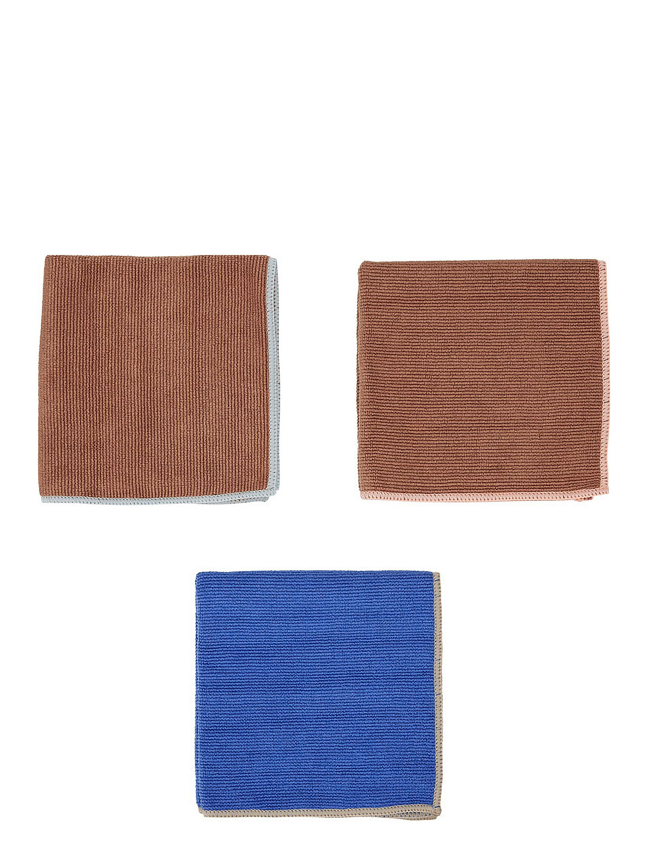 Mundus Microfiber Dish Cloth in Brown and Optic Blue