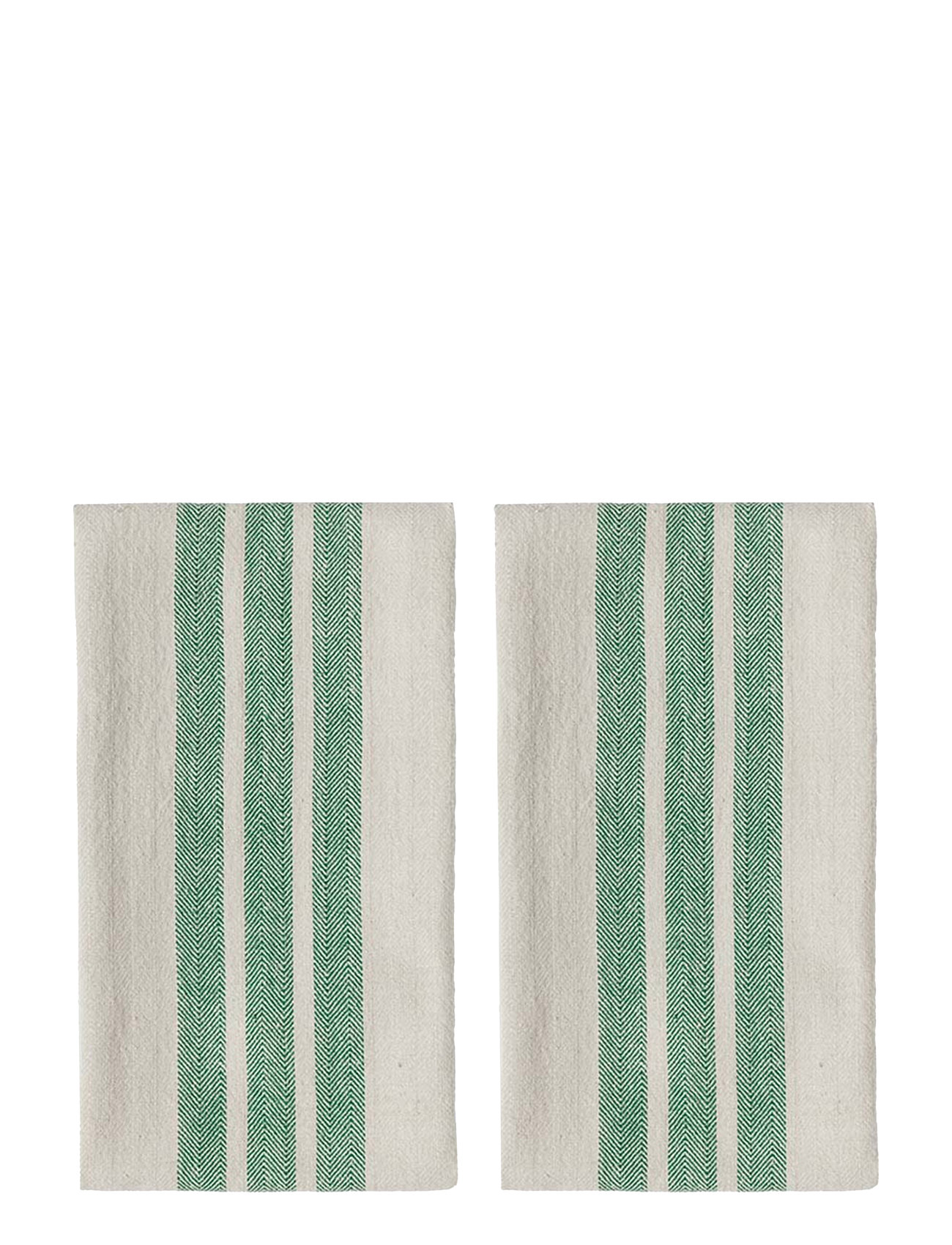 Linu Tea Towel - Pack Of 2 Home Textiles Kitchen Textiles Kitchen Towels Green OYOY Living Design