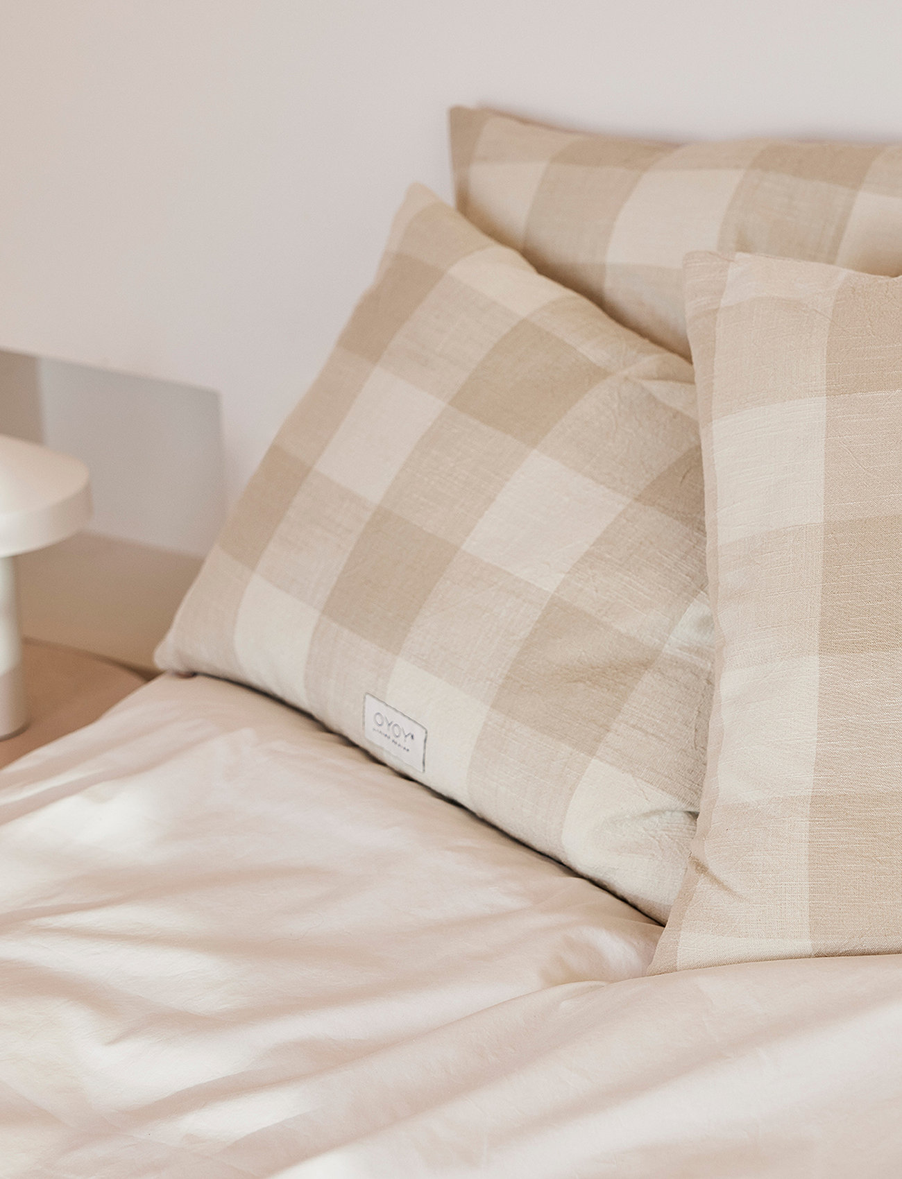 OYOY Living Design Chess Cushion Cover Long, 60X60 cm x 58, Beige, Puder & Tæpper > Pudebetræk, Unisex