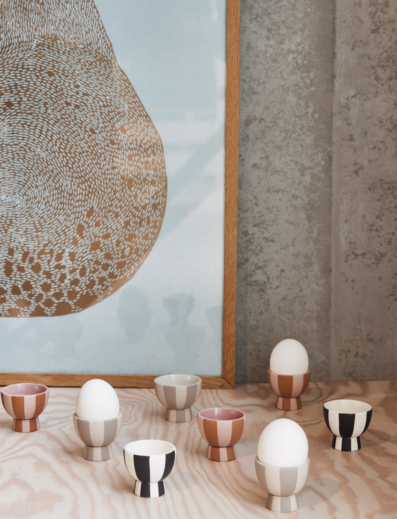 OYOY Living Design Toppu Egg Cup - Pack Of 2, 5X4.5 cm, Pink, Skåle > Æggebægre, Unisex