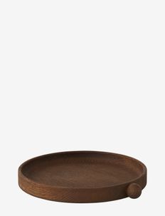 Inka Wood Tray Round - Small - serveringsbrett - dark