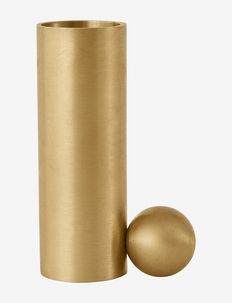 Palloa Solid Brass Candleholder - High - candlesticks - brushed brass
