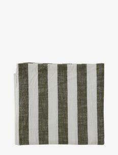 Striped Tablecloth - 200x140 cm - tischdecken & tischläufer - olive
